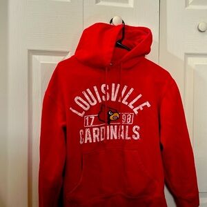 vintage Y2K university of lousville red hoodie size medium